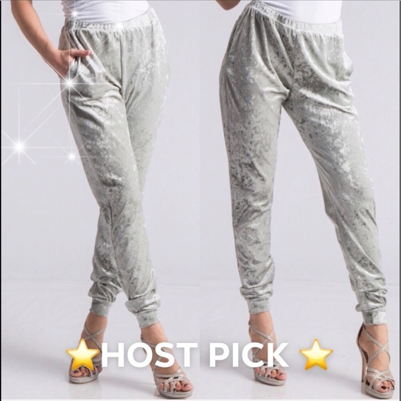 Fashionomics Pants - ‼️1 SMALL Only! CRUSHED VELVET JOGGERS🌪